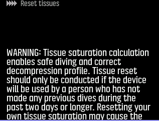 reset tissues warning