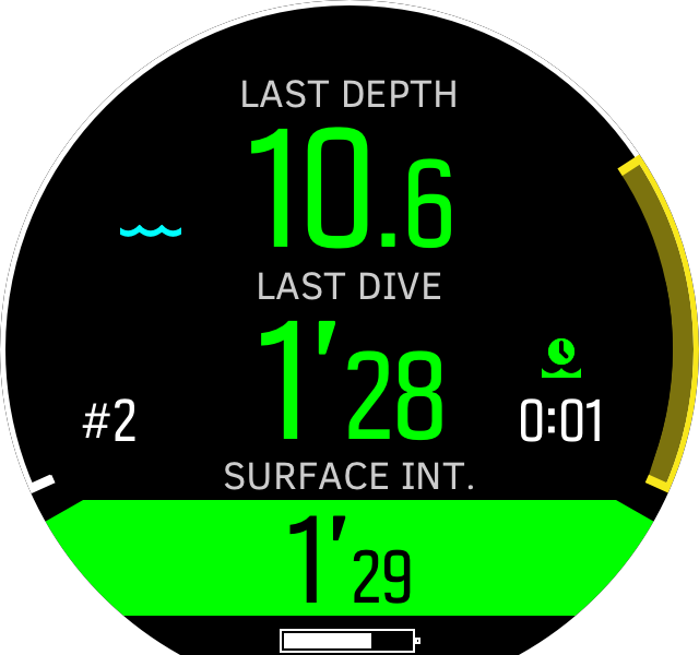 Free mode surface depth view D5