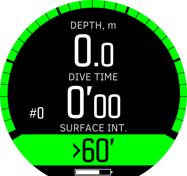 Freedive time before dive D5