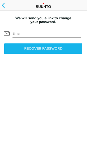 Suunto app for iOS -how to change the password - step 3