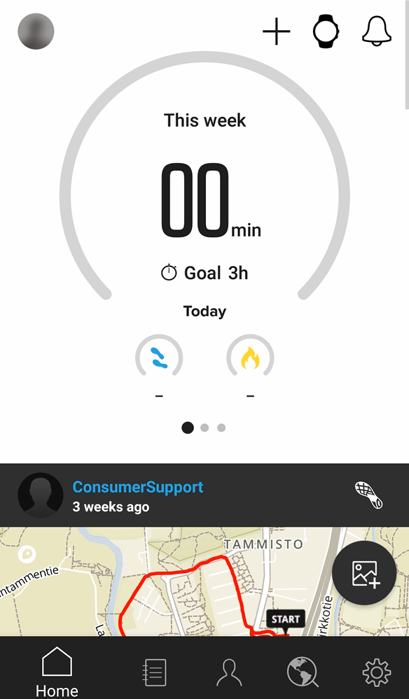Tap the watch icon to pair Suunto  D5 with Suunto app for Android